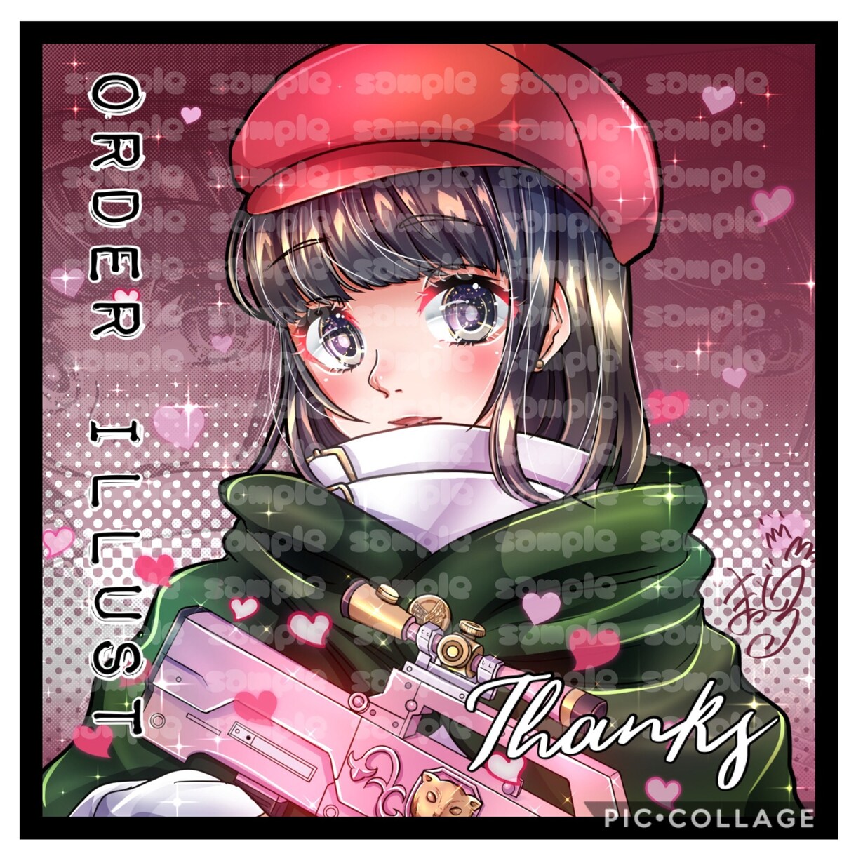 キラキラ萌え少女のアイコンを描きます SNSなどに、キラキラかわいい萌え少女系アイコンがほしい方に イメージ3