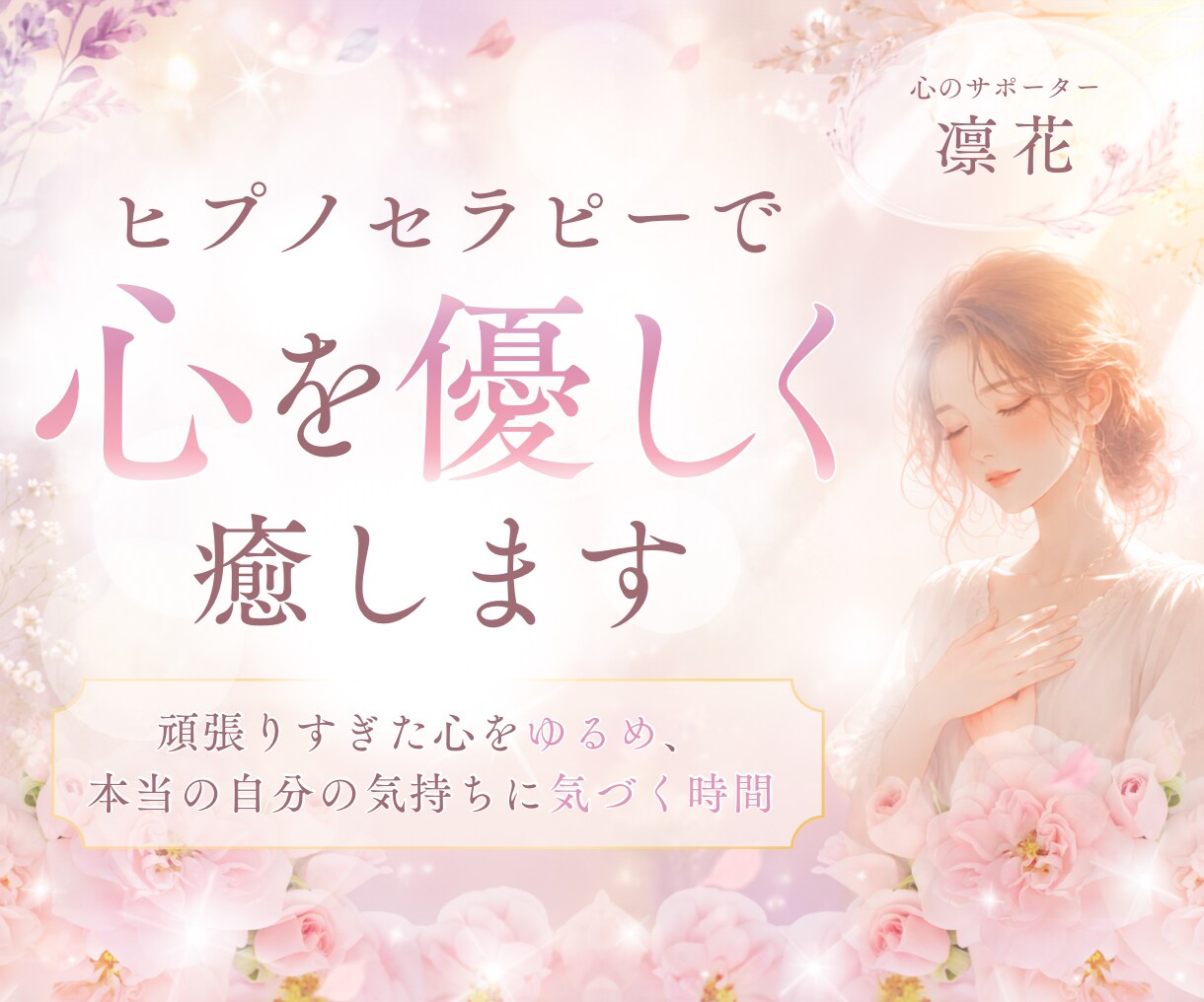 ヒプノセラピーで心を優しく癒します 頑張りすぎる心を優しく解きほぐします イメージ1
