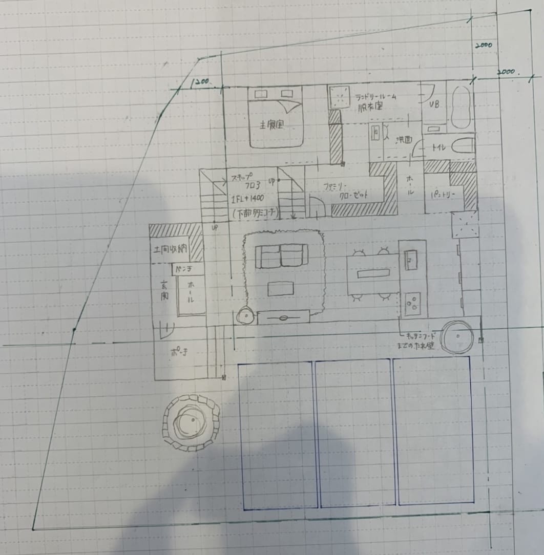 住宅の間取りをプランニングします 手書きスケッチで間取りアイデアをご提案します。 イメージ1