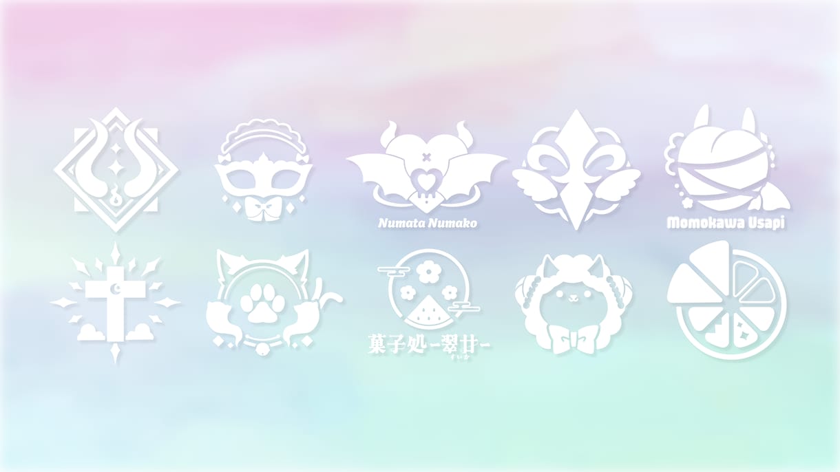 VTuber様向けシンボルロゴ制作します 活動の象徴となるマークを制作します！ イメージ3