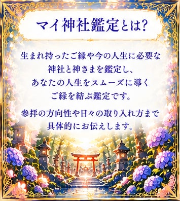 あなた専用の神社と神さまを鑑定します ご縁ある神社・担当の神さま・神降ろしによる託宣をお届け イメージ2