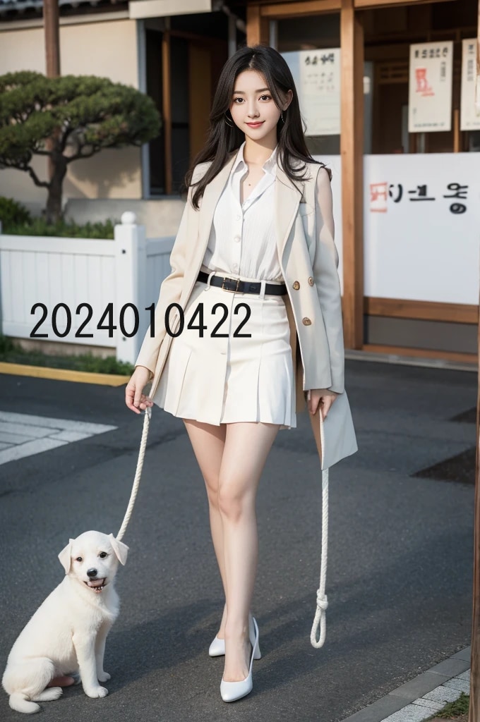 AIで作成した犬の散歩をする女子高生の写真販売ます 撮影や商用利用が難しい、犬の散歩をする女子高生のAI写真販売 イメージ3
