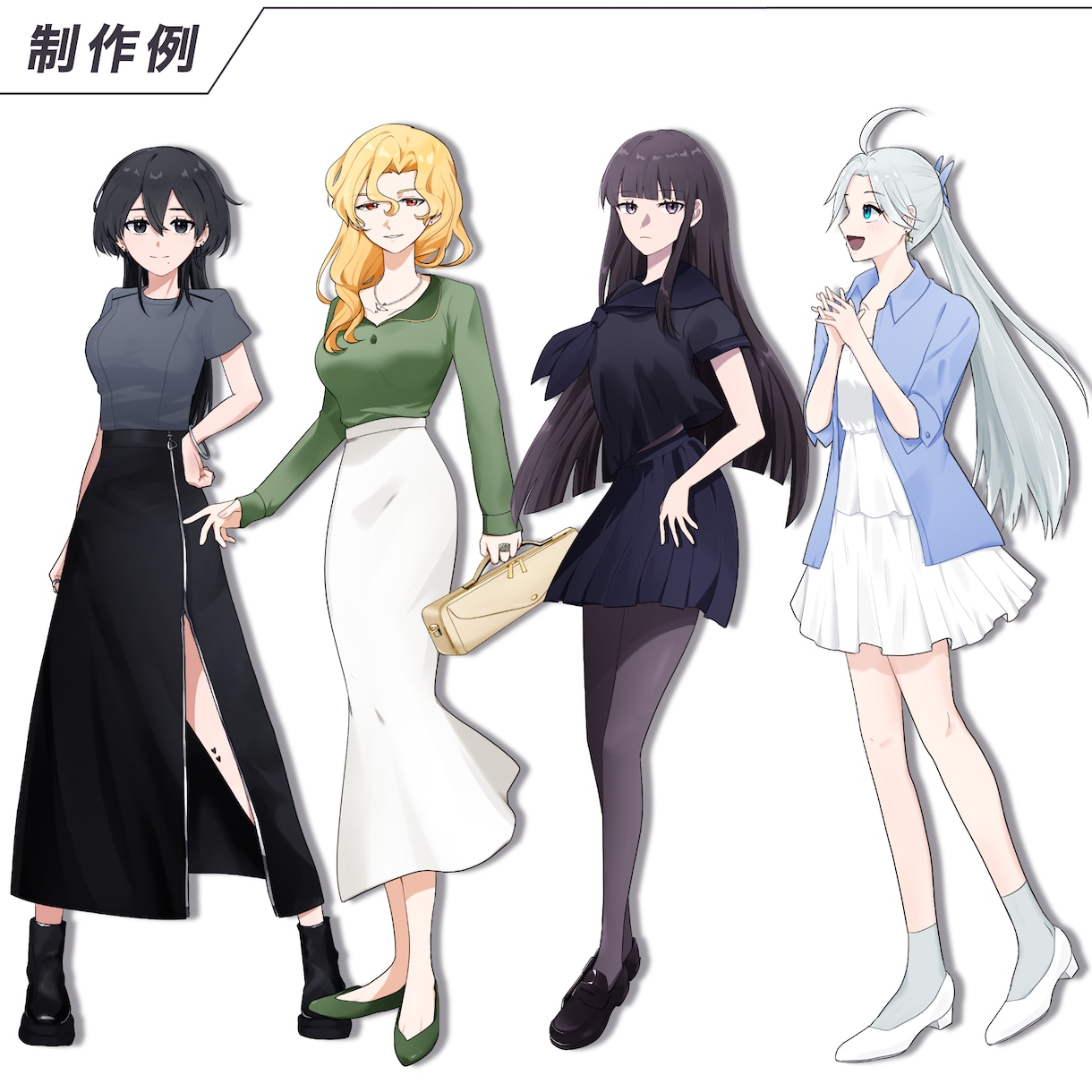 TRPG、ゲーム用の立ち絵お描きします アニメ塗り+ブラシ塗りな立ち絵制作 イメージ4