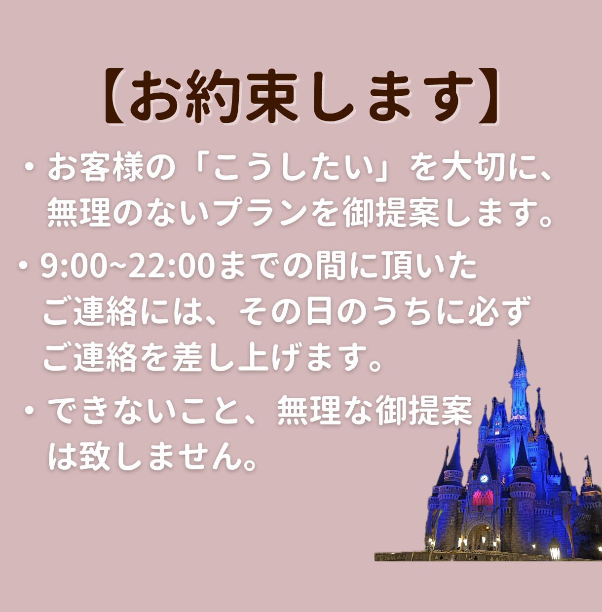 後悔しないディズニーのプランを作ります 複雑なディズニーを分かりやすく整えて、丁寧にお伝えします イメージ8