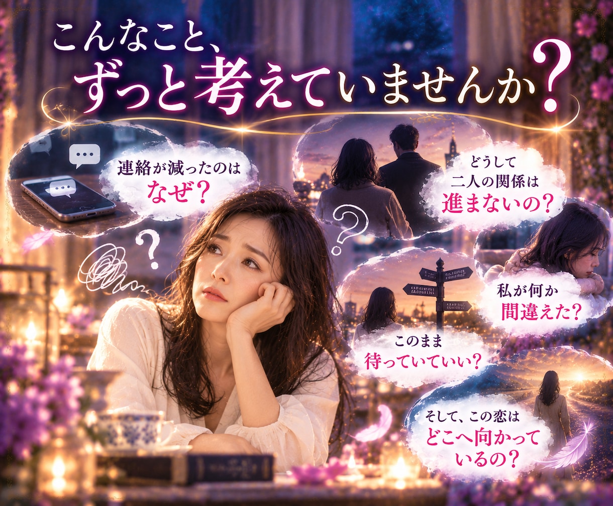 複雑恋愛♡彼の本音と2人の未来を深く読み解きます 過去・現在・未来あなたの恋の全体像と進む道を紐解きます。 イメージ3
