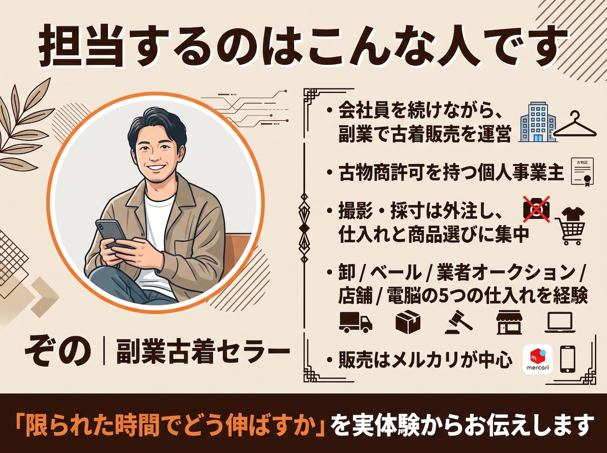 副業古着メルカリを1か月データで伴走サポートします 販売データを見ながら1か月相談し放題。現役副業セラーが伴走 イメージ9