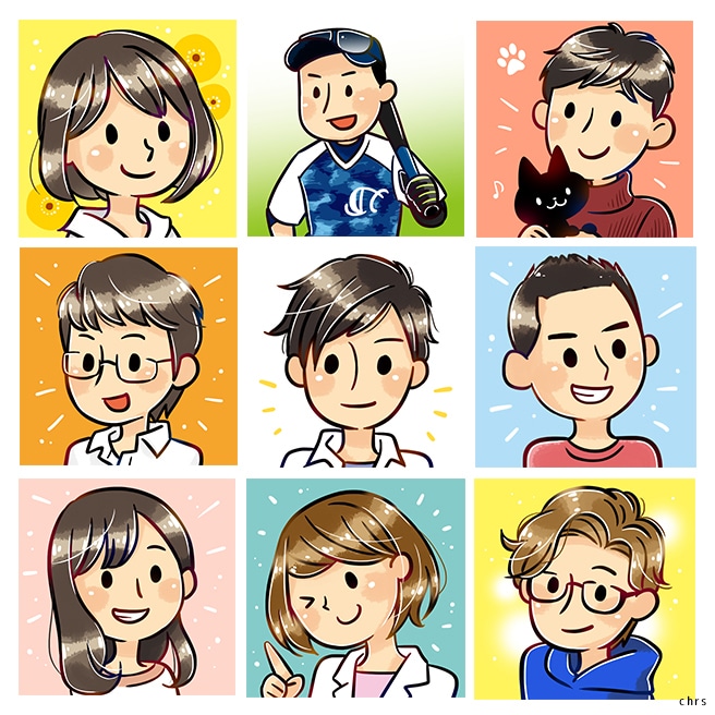 男性でも使いやすいSNS等のアイコンお描きします SNSに、ブログに、プレゼントに！プロの描くアイコンを♪ イメージ3
