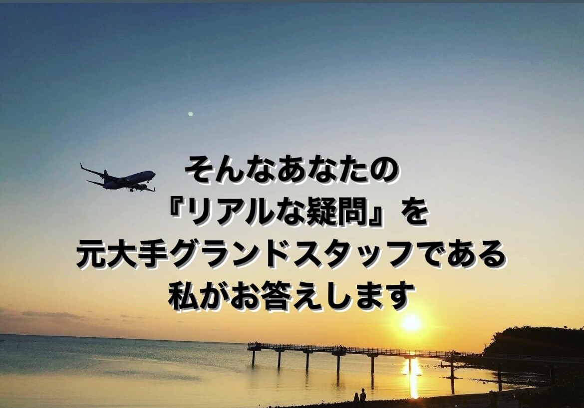格安！！航空業界への相談なんでもリアルに伝えてます 元大手航空会社グランドスタッフが悩み・気持ちに答えます イメージ5