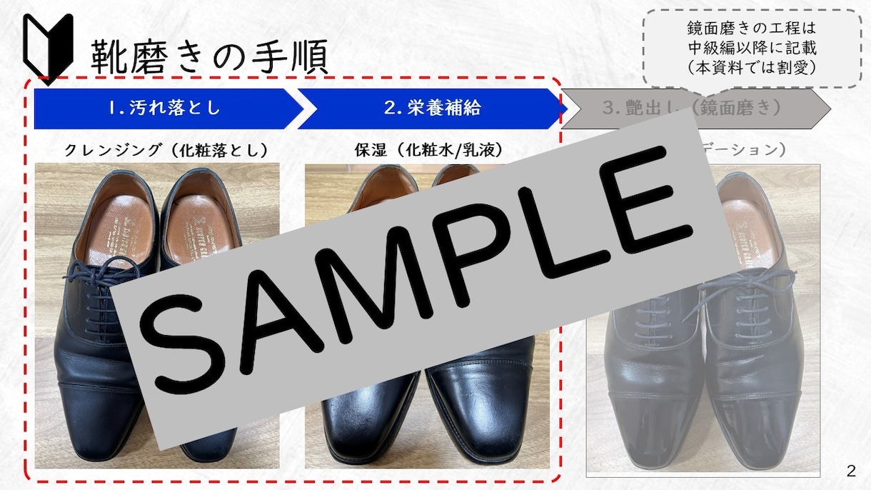 靴磨きの手順書【入門〜初級編】販売します 靴磨き初心者向けの手順書をpdfにてご提供いたします。 イメージ2