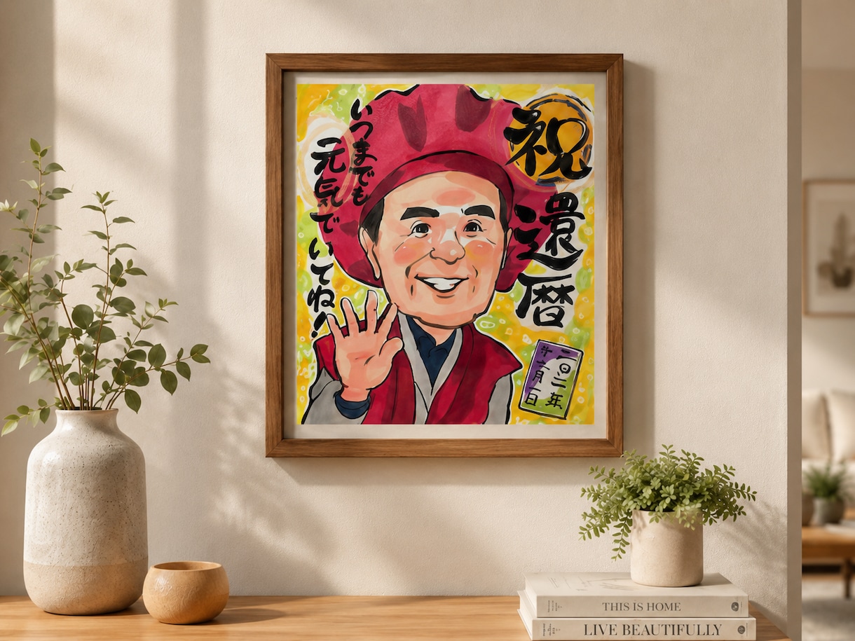 還暦祝い・古希・喜寿の似顔絵お描きします 退職祝いや長寿祝いにおすすめ！ イメージ7