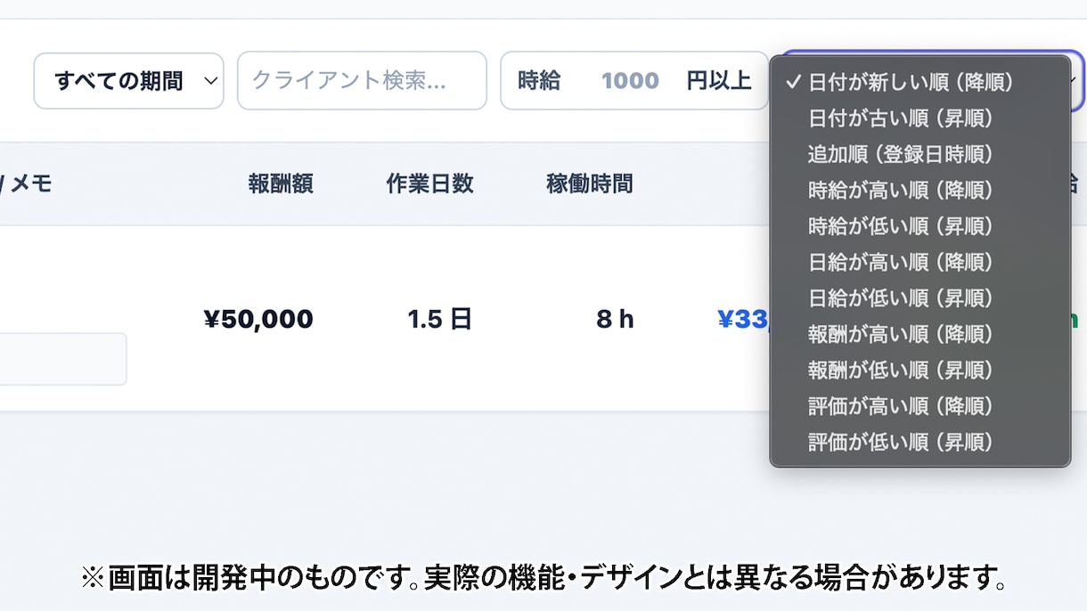 時給を見える化します 時給が丸見え！ジキューマル！入力簡単でシンプル管理！ イメージ5