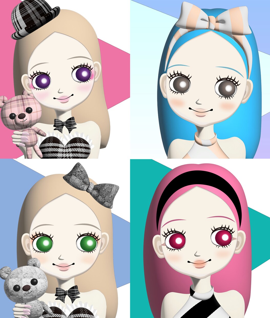 美容、メイク、ファッション用キャラクターをつくます オシャレが好きなキャラクターを作成します。メイク好きアバター イメージ2