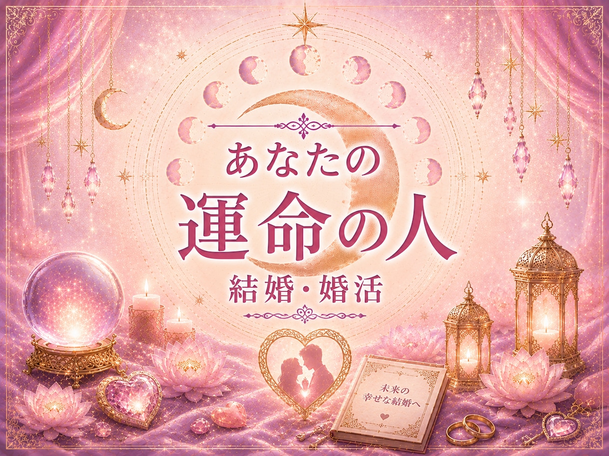 婚活・結婚運をタロット×命術で鑑定いたします 12h以内☆良縁と結ばれるタイミング・相性を占います イメージ1