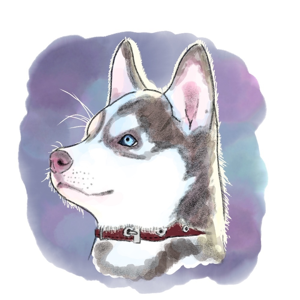 水彩画風デジタルでペットを描きます かわいいペットアイコンを作成します！ イメージ2