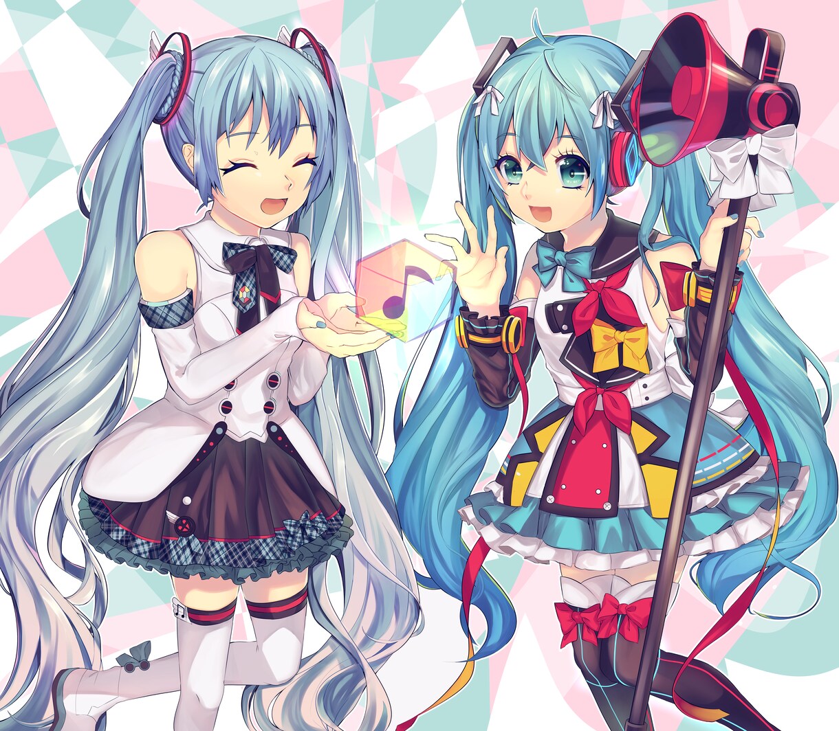 VOCALOID曲等のMV絵の制作お手伝いします オリジナル曲、歌ってみた等の用途で使える絵を描かせて頂きます イメージ2