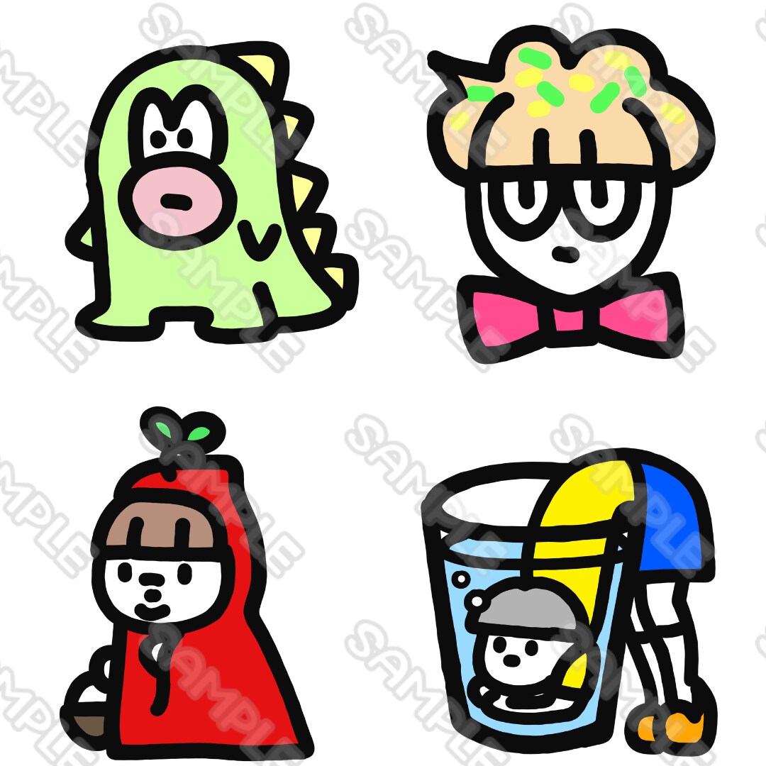 twitter&ブログ＆挿絵人外イラスト作成します 人以外ならOK！動物・食べ物・モノのキャラ描きます！ イメージ3