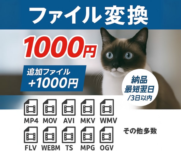 動画ファイルを変換します MP4やAVIなど各種形式に対応 イメージ1
