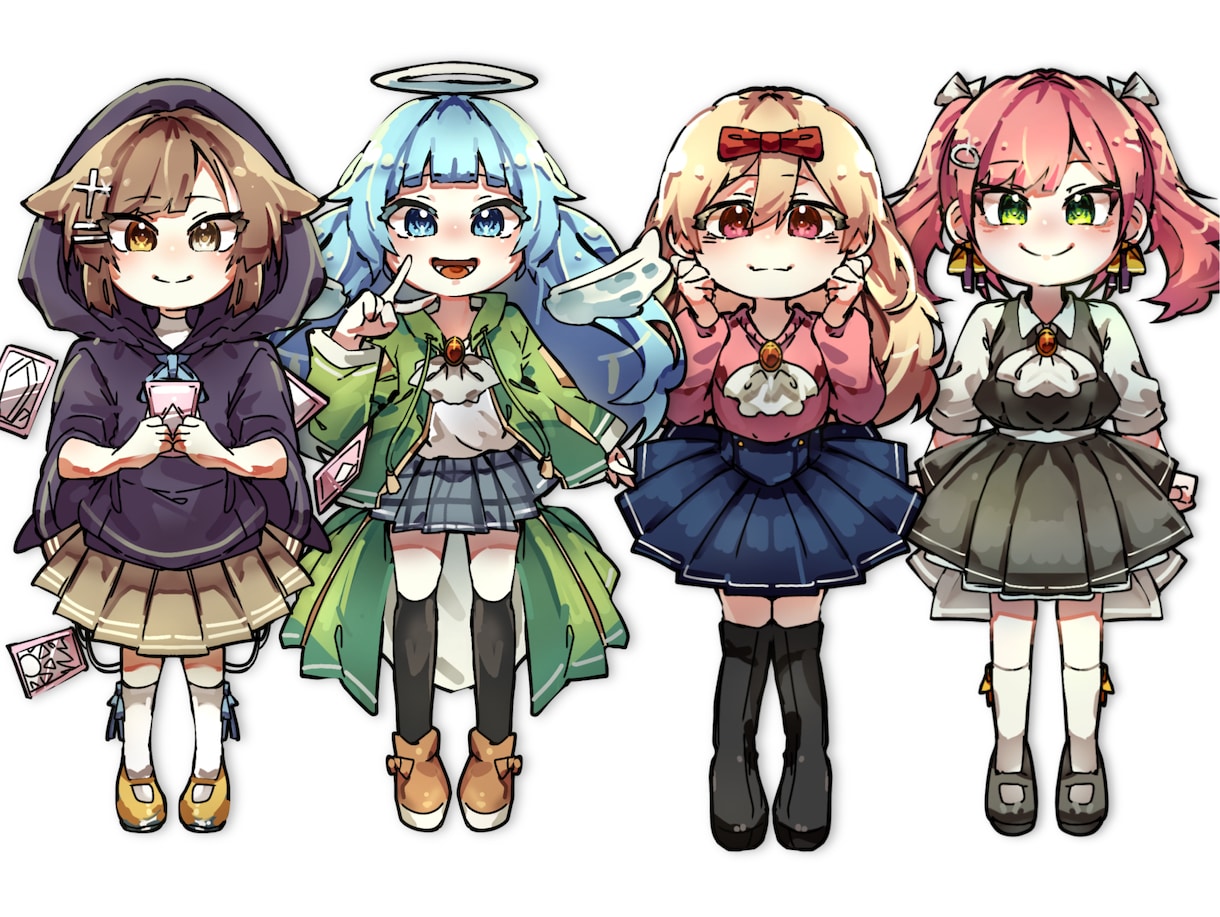 格安でミニキャラをお描きます 【表情差分あり／LINEスタンプにも！】 イメージ1