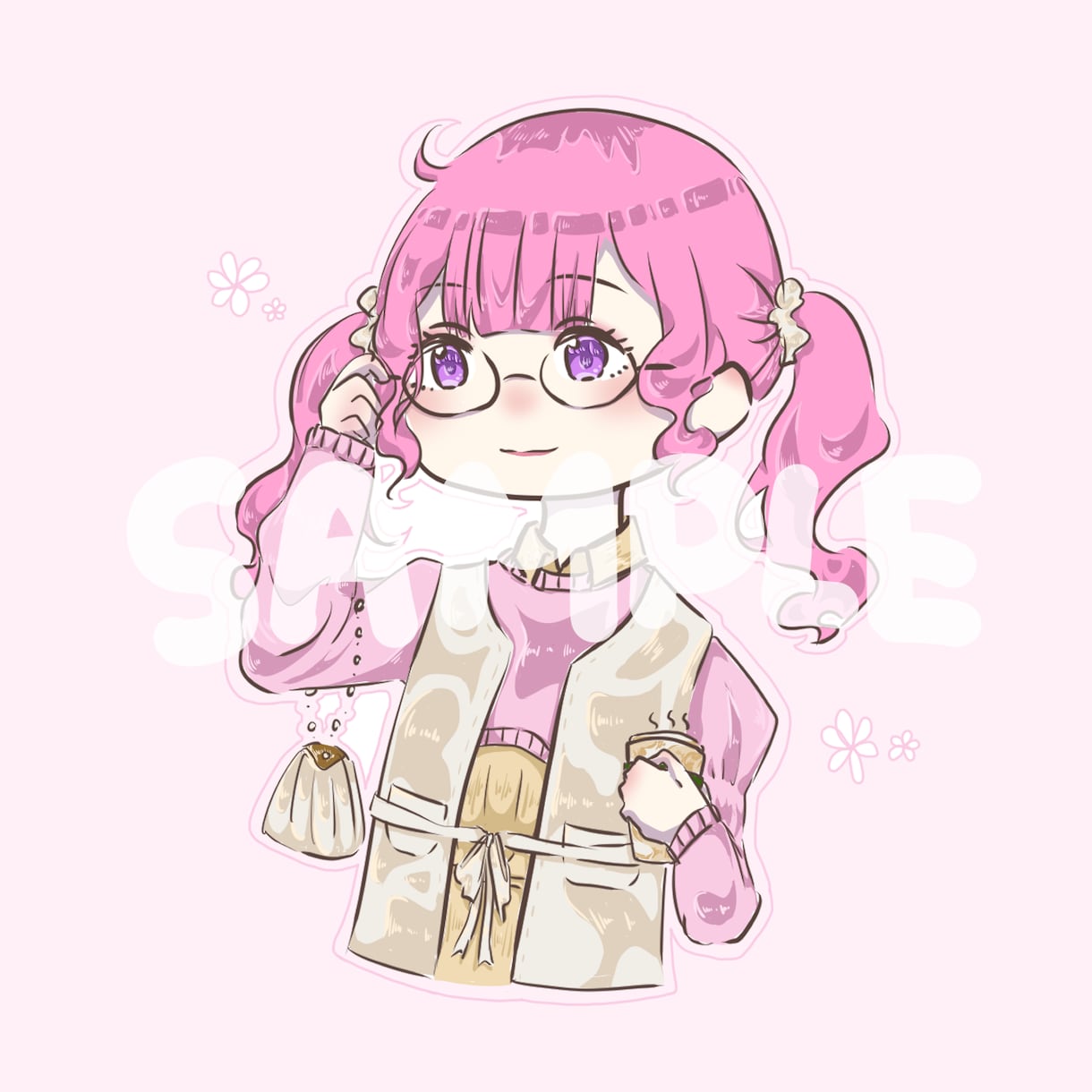 ふわふわな可愛い女の子アイコン・イラスト描きます スピード納品！ぱっと目を惹く女の子描きます！ イメージ6