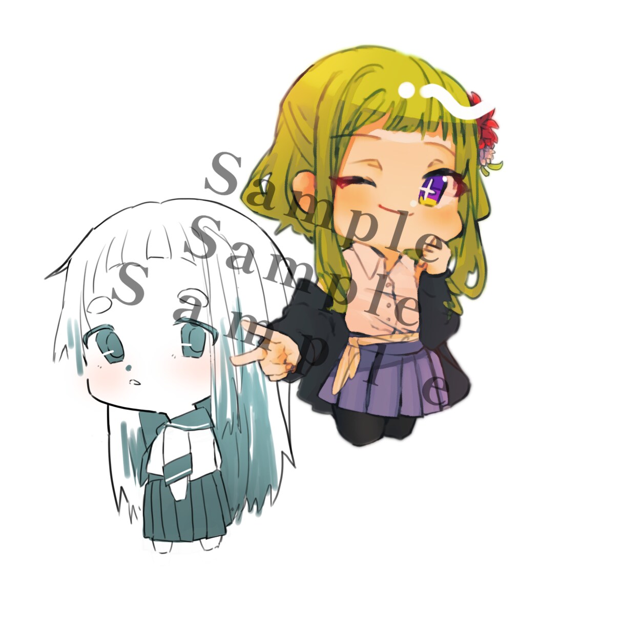 可愛い女の子のイラストを描きます お目目キラキラなのが強みです〜！！！！！！ イメージ2