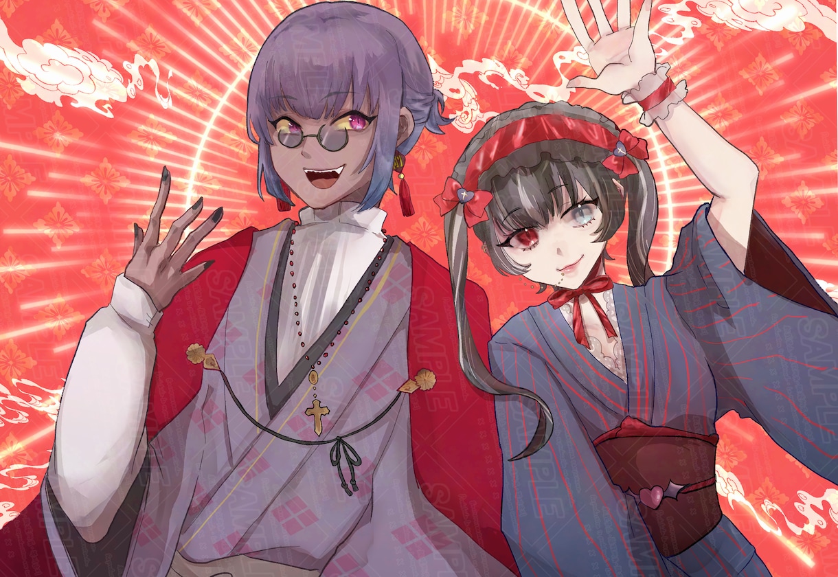 商用利用込み！最短３日で！かわいいイラスト描きます アイコン、サムネ用や立ち絵、１枚絵に使えるイラスト！ イメージ1