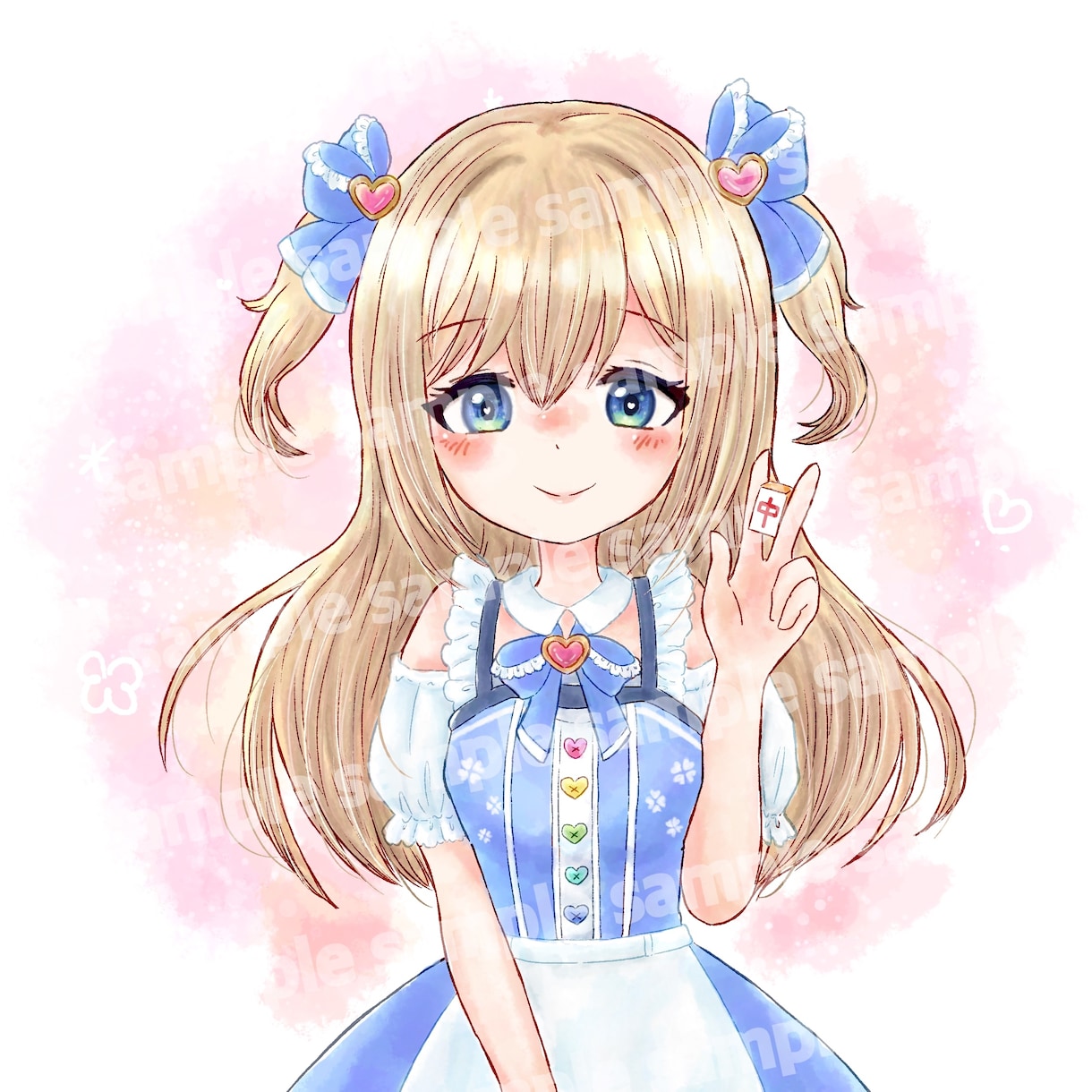 水彩風のふんわり可愛い女の子を描きます アイコン・イラストカットなどに♪水彩タッチの優しいイラスト イメージ3