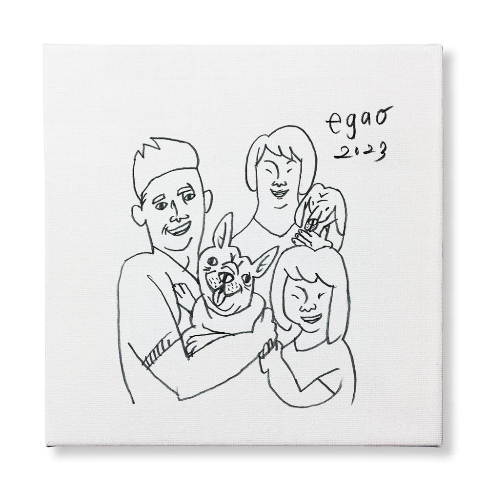 かけがえのない大切な記念日に、似顔絵をお届けします やわらかいシンプルな手描きの似顔絵アートはいかがですか？ イメージ10