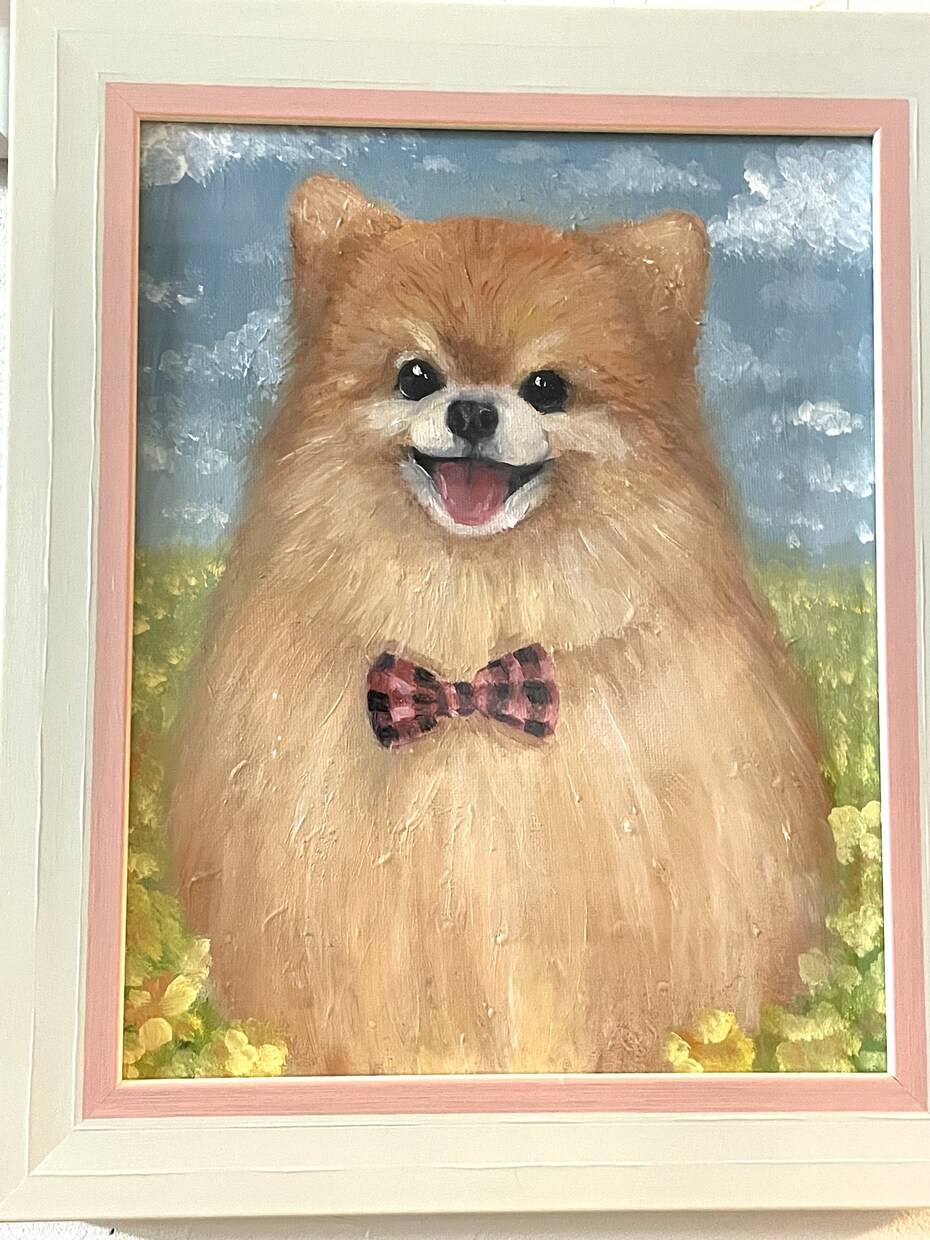 ペットの油絵をキャンバスに描きます 大切なご家族の一瞬を、油絵で残しませんか？F3/F4 イメージ1