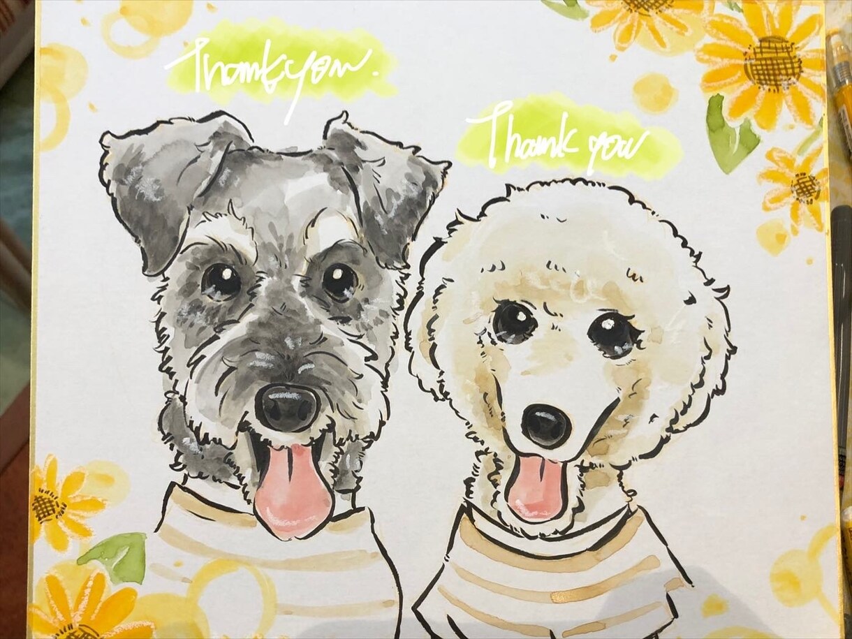 手書き★心温まる似顔絵・アイコンお描きます 納品最短7日！手書きでかわいい似顔絵 イメージ3