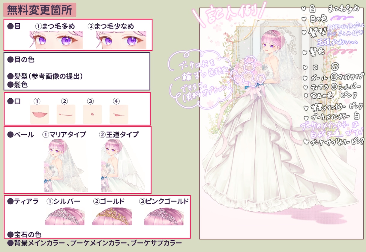 ウエディング量産イラスト描きます 商用利用OKウエディングイラストが欲しい方向け イメージ2
