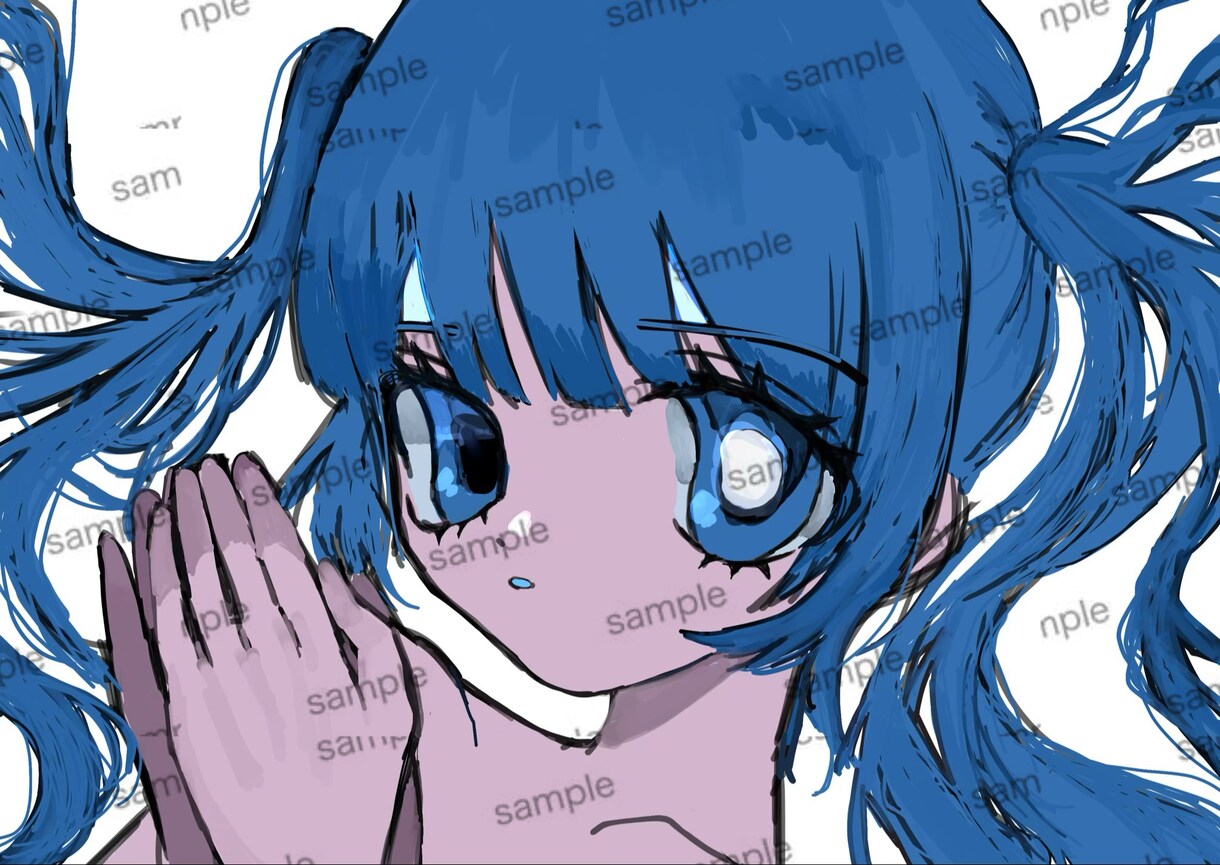透明感と儚さで心に残るイラストを描きます 青の透明感と儚さで心に残るイラスト制作します♡ イメージ3