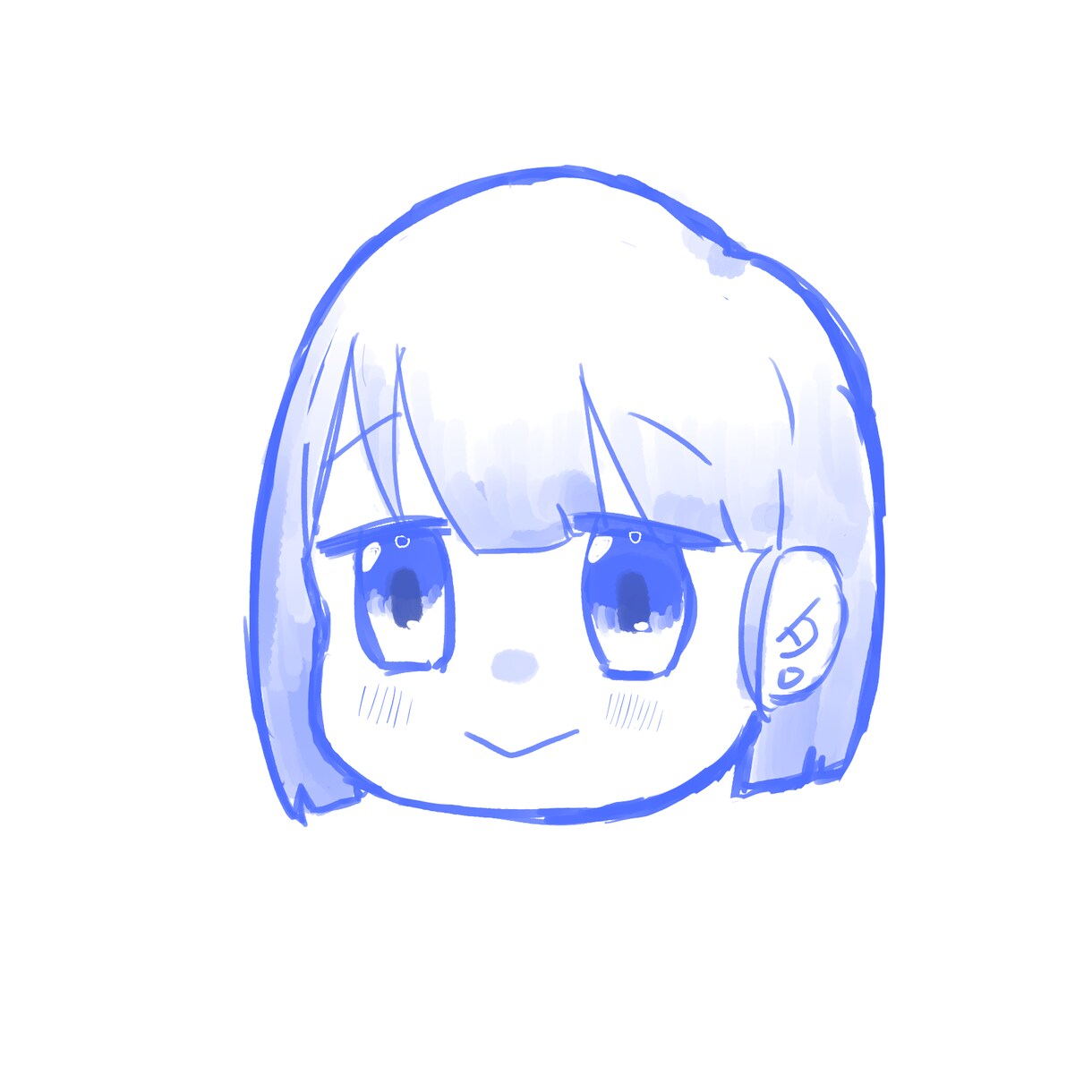 単色のデフォスメ似顔絵描きます あなただけの単色でシンプルなデフォルメ似顔絵を描きます イメージ1