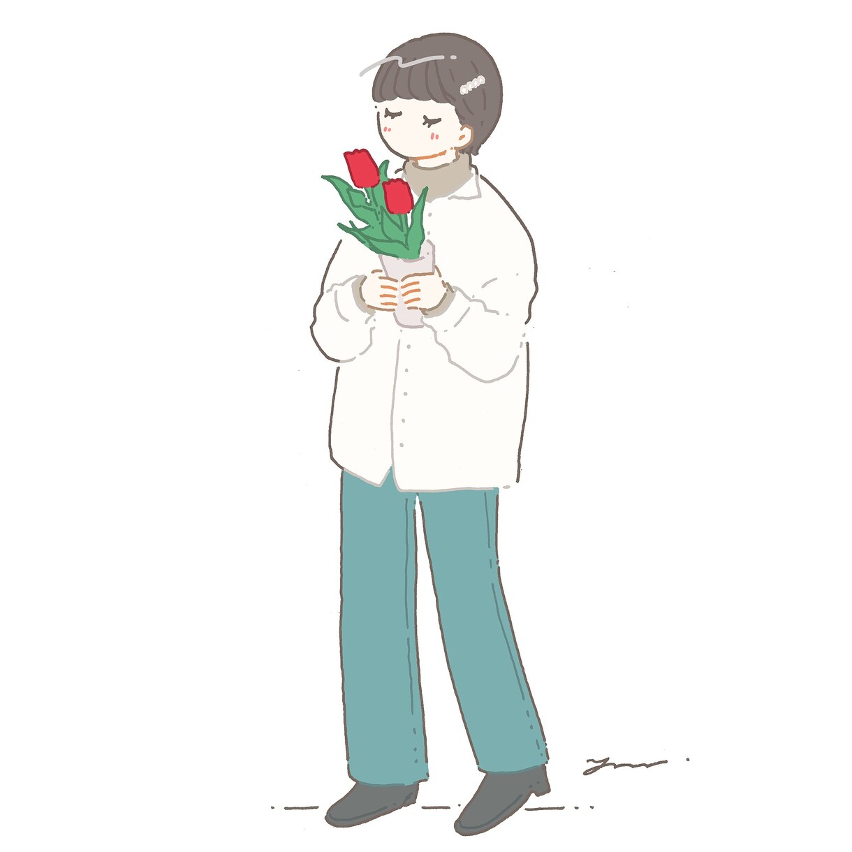 可愛くてオシャレなイラストをお届けします 似顔絵/コーデ/全身絵/カラー/雰囲気/シンプル/手描き イメージ3