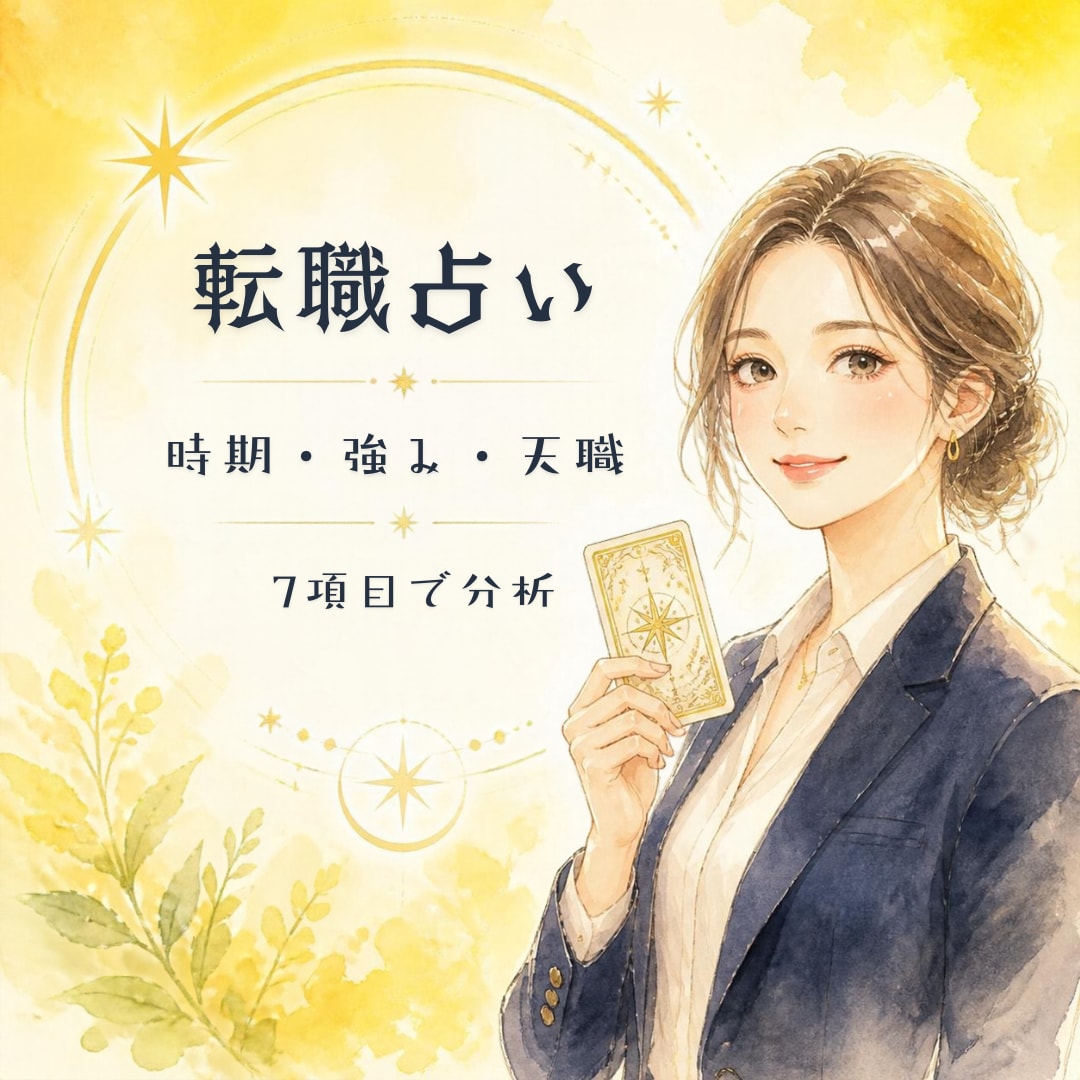 適職⭐️転職⭐️ベストタイミング☘️を鑑定します 強み、人間関係のコツなど7項目で分析☘️理想を引き寄せよう✨ イメージ1