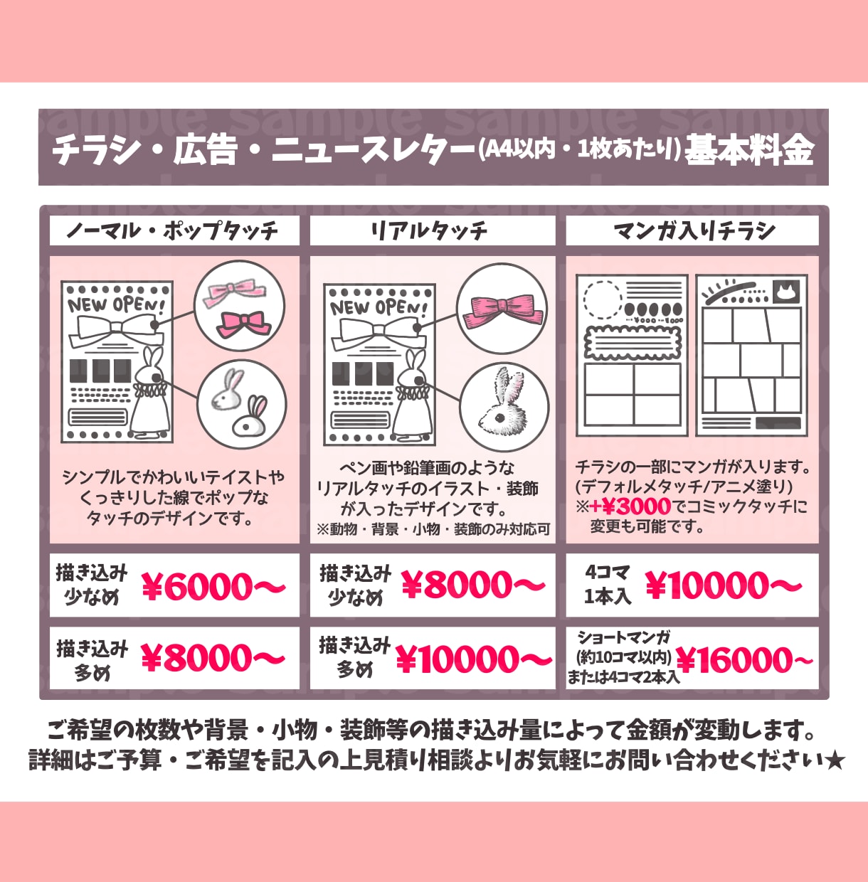 漫画入りもOK！チラシ・ニュースレター作ります 商用利用可◎つい読んでしまいたくなる文字とイラストです＊ イメージ2