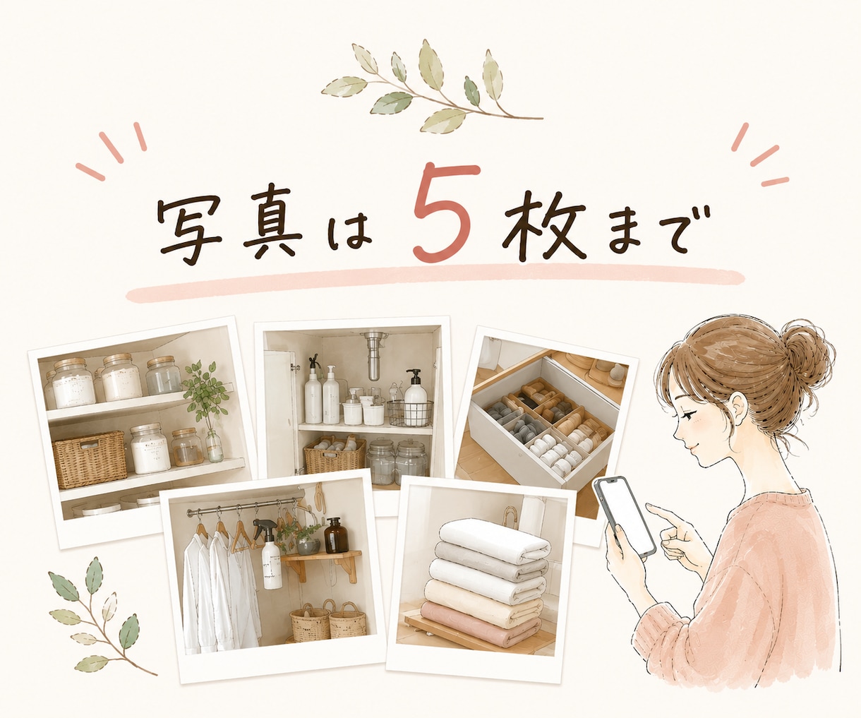 片付けようと思ったら逆に散らかったに寄り添います あなたの「片付けたい」をチャットで後押しします！ イメージ4