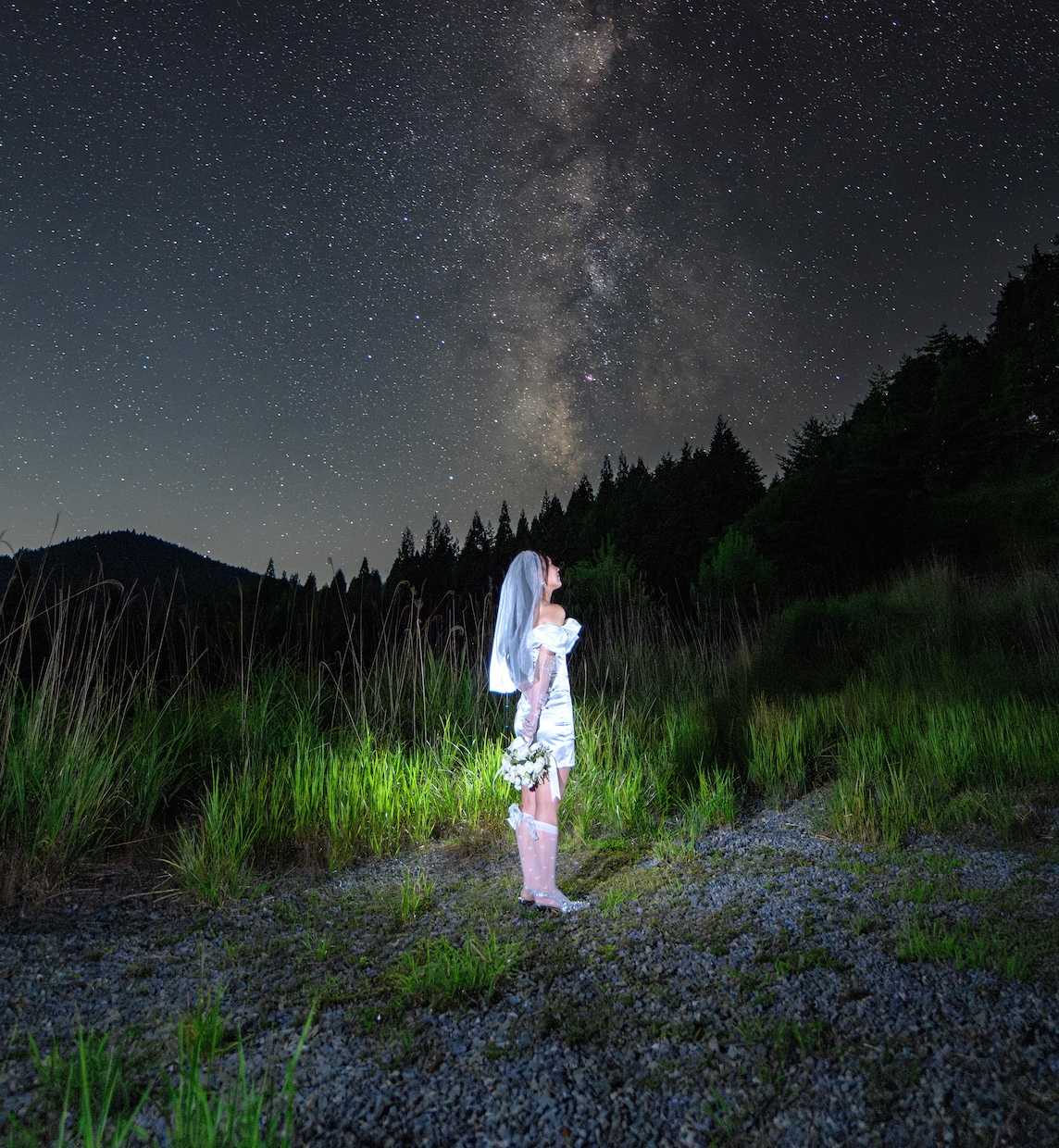 星空ウェディングの出張撮影をいたします 満点の星空と一緒に大切な記念日を写真に残します。 イメージ2