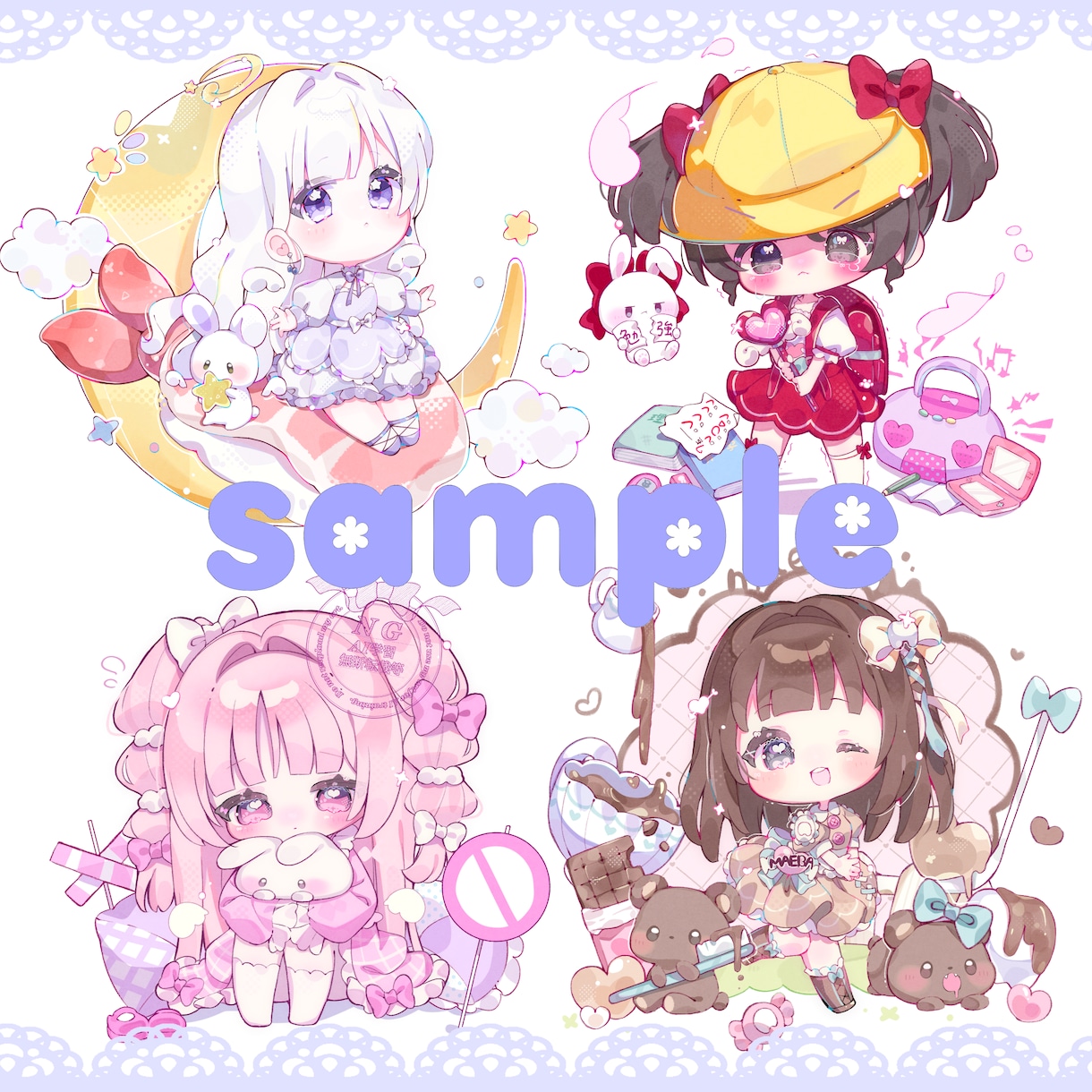 修正無料！ふわふわ可愛いイラストをお届けします 1枚絵・ミニキャラ・立ち絵・アイコン・記念日なども対応可◎ イメージ7