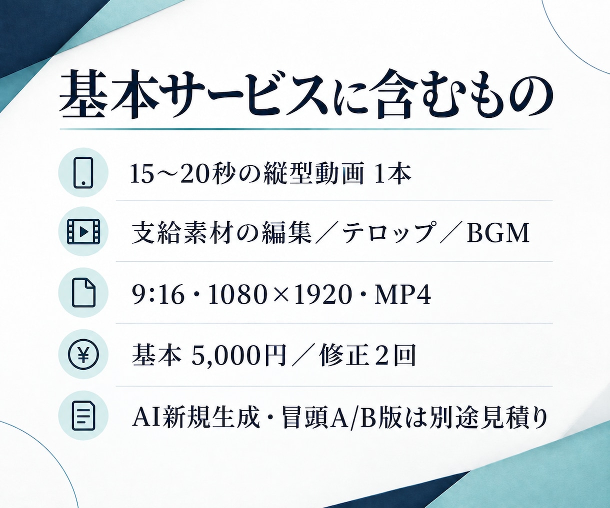 お店の魅力を伝える縦型SNS短尺動画を制作します 15〜20秒・支給素材を文字とBGMで仕上げます イメージ2