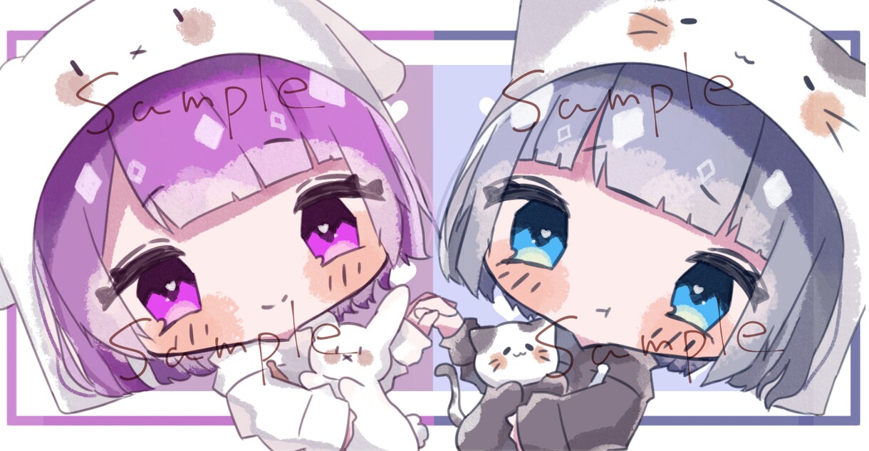 あなただけのアイコンイラスト描きます SNSで使えるアイコン御描きします★ イメージ9