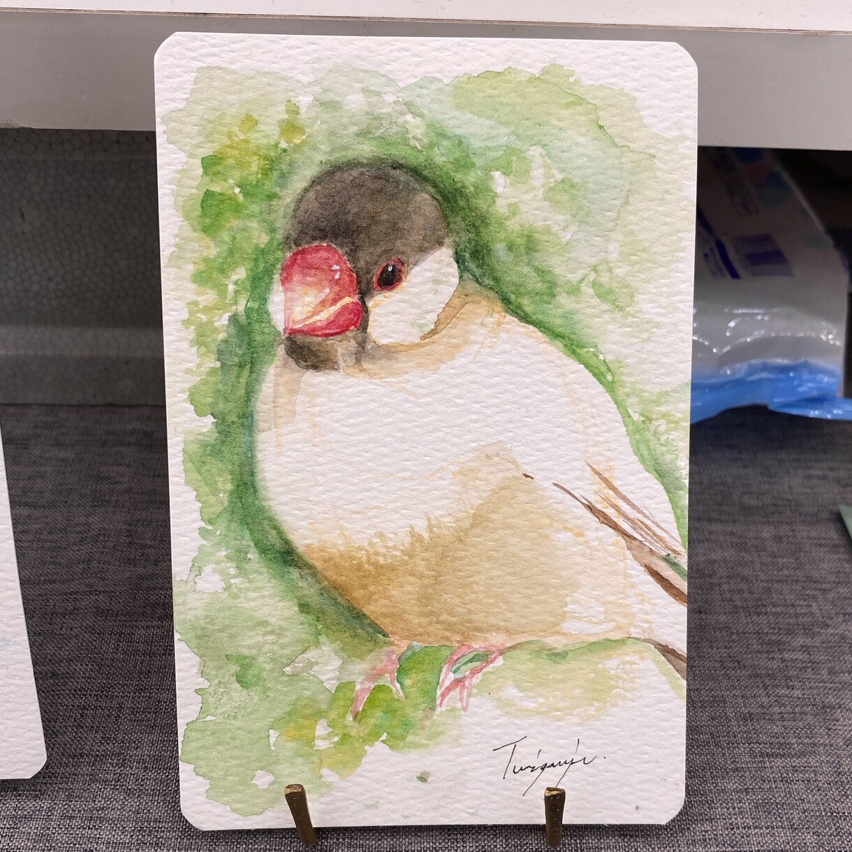 透明水彩を使用。可愛い猫の似顔絵を手描きで描きます ペット／猫／プレゼント／アート（※ワンコは別出品です） イメージ1