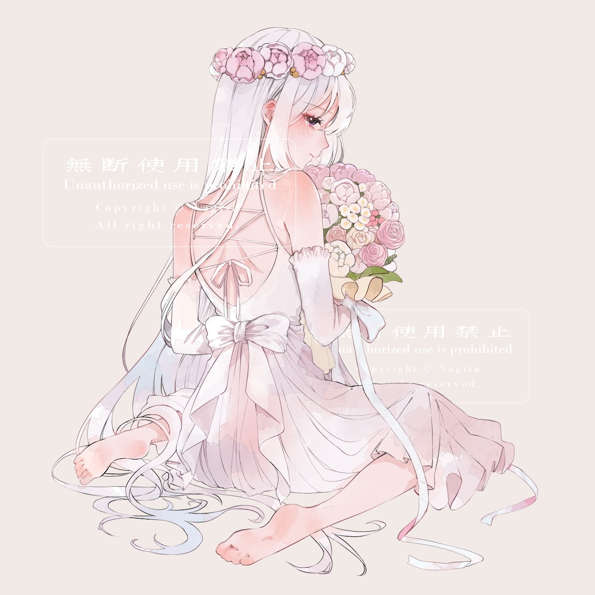 アナログタッチで透明感の溢れる絵を描きます 水彩風の質感を活かした、見応えのある一枚に仕上げます。 イメージ8