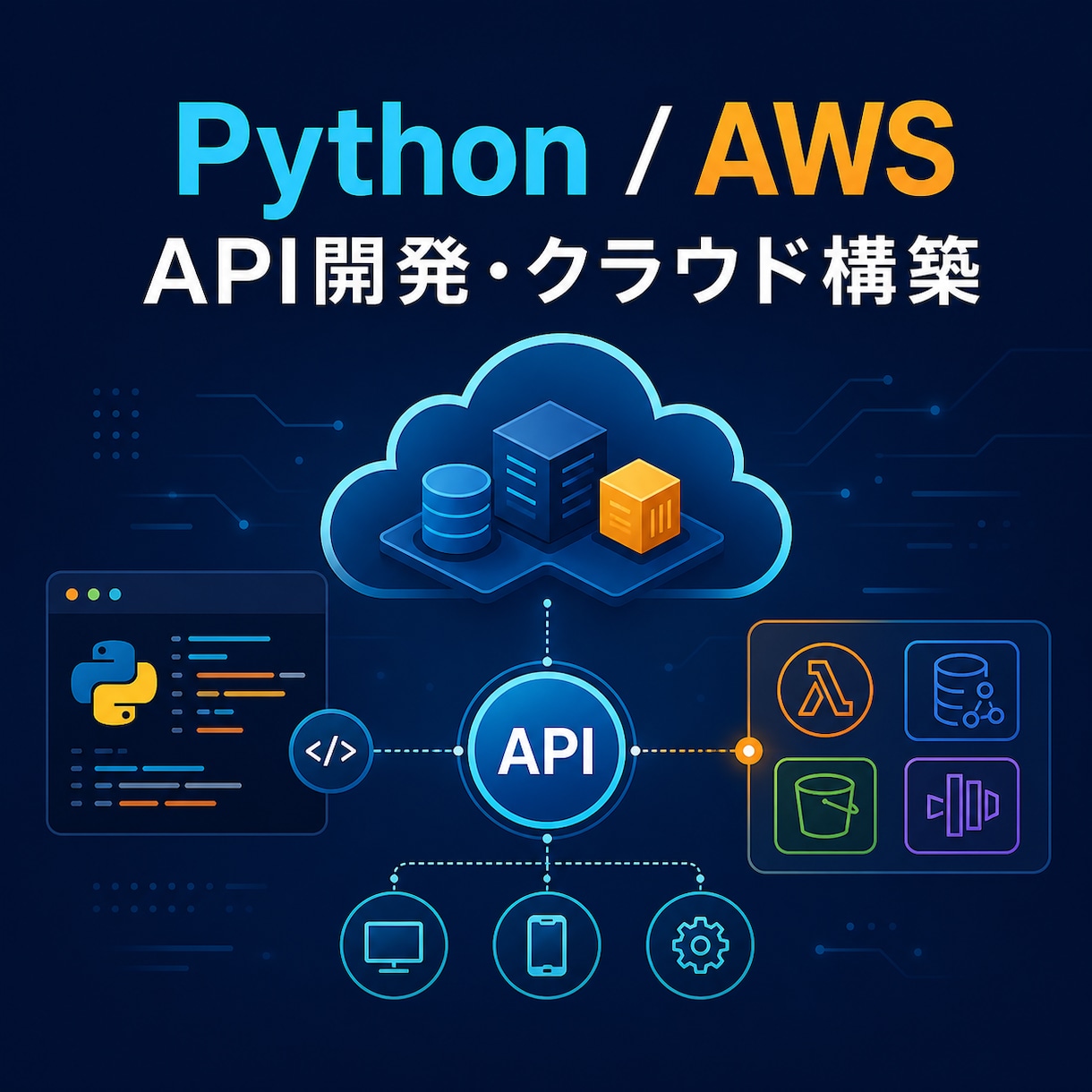Python・AWSの開発構築をお手伝いします API開発からAWS構築・運用まで対応します イメージ1