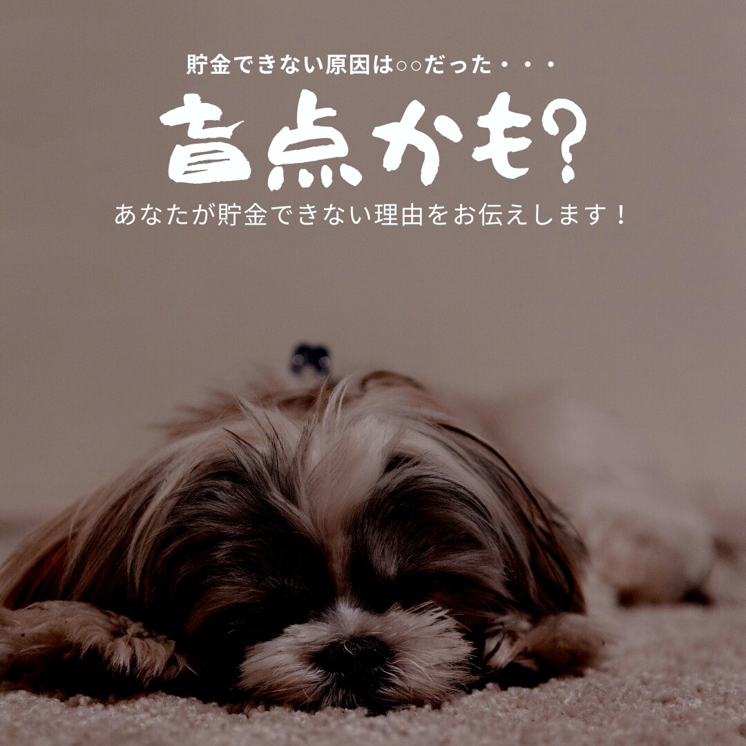 盲点かも？あなたが貯金できない理由をお伝えします 貯金できない方必見！貯金できない原因は○○だった・・・ イメージ1
