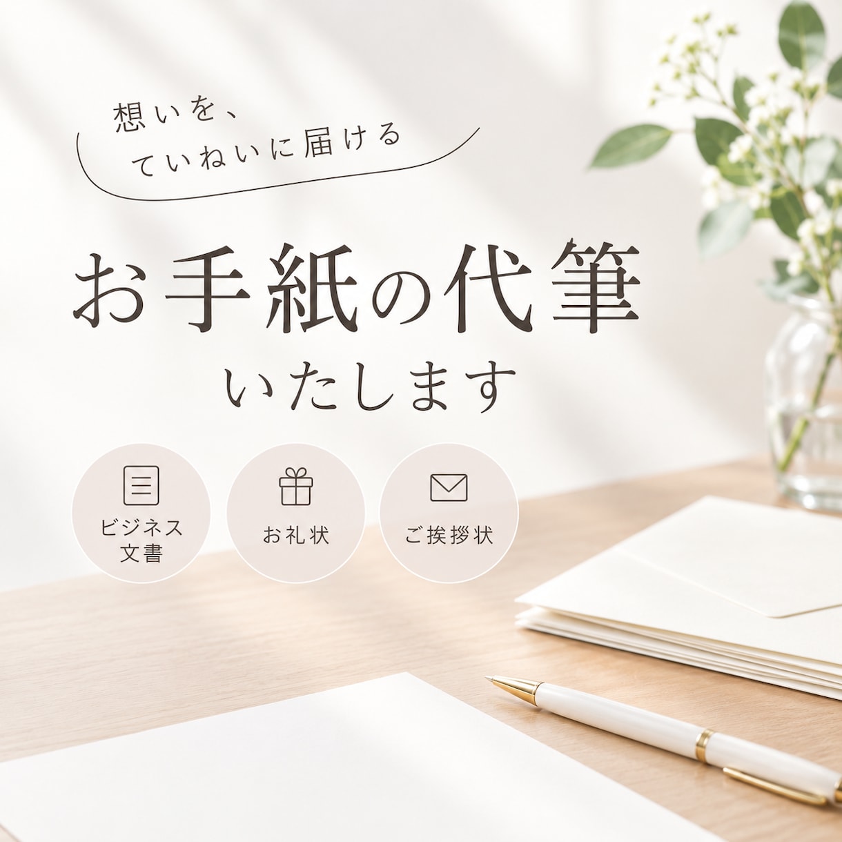 お手紙、カード類の代筆承ります お手紙、カード類1000字までの価格となります。 イメージ1