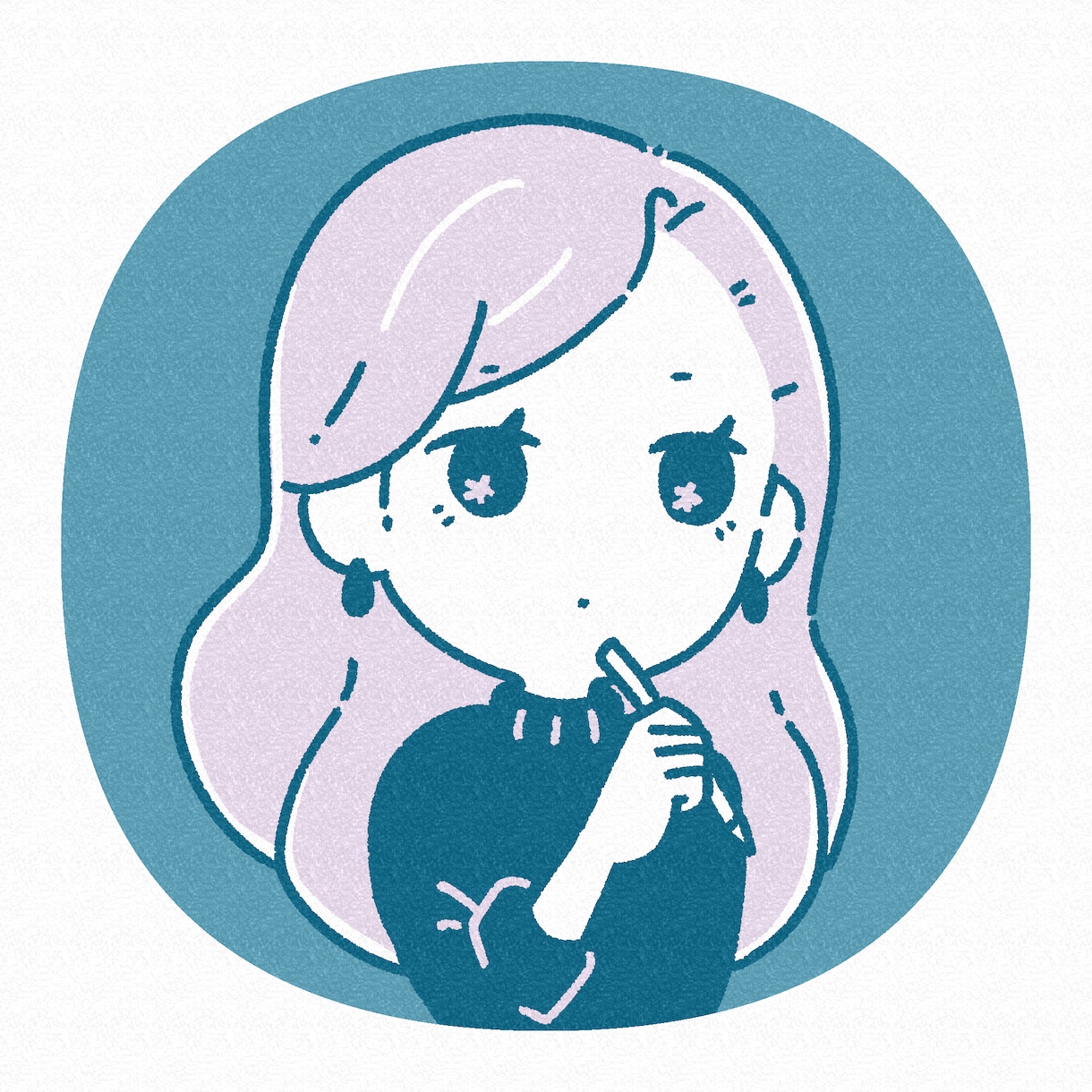 おしゃれな配色でふんわり似顔絵を描きます プロがあなただけのオリジナルアイコンを描きます イメージ1