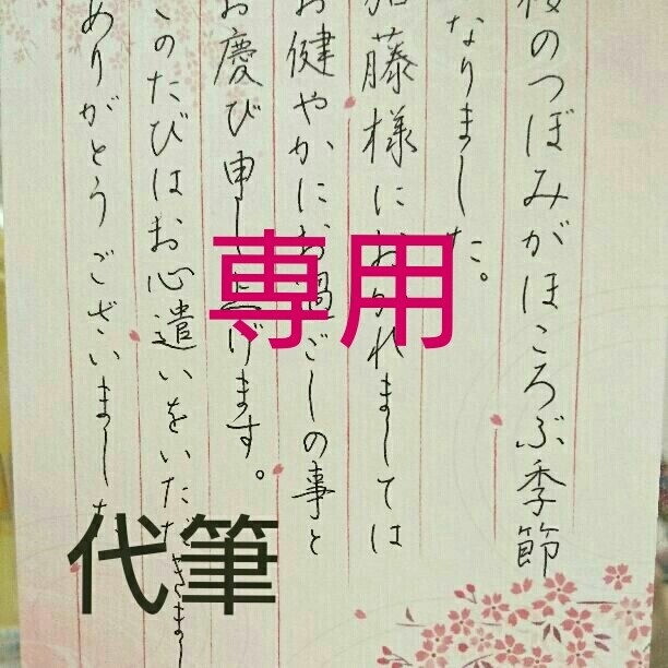fujii3様専用ページ★代筆します fujii3様専用★手紙代筆させて頂きます イメージ1