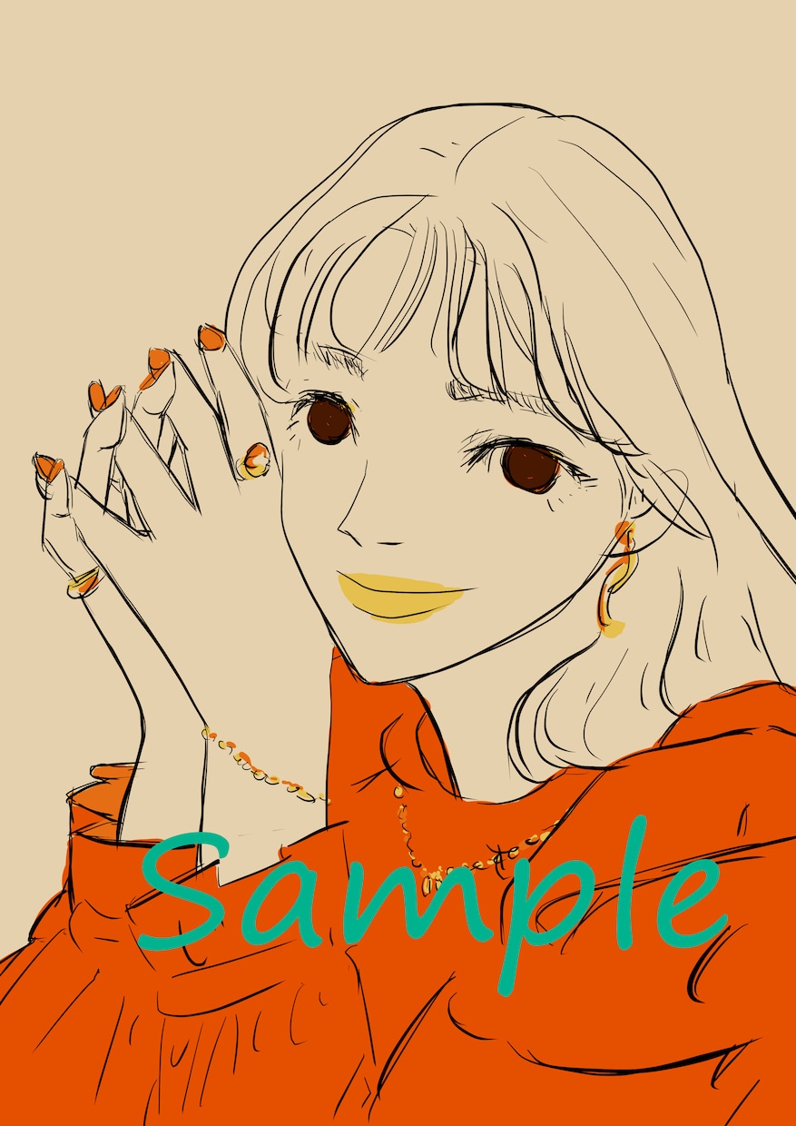 オシャレな似顔絵、SNSアイコン描きます 【商用OK】用途に合わせて一枚ずつ丁寧に仕上げます イメージ1