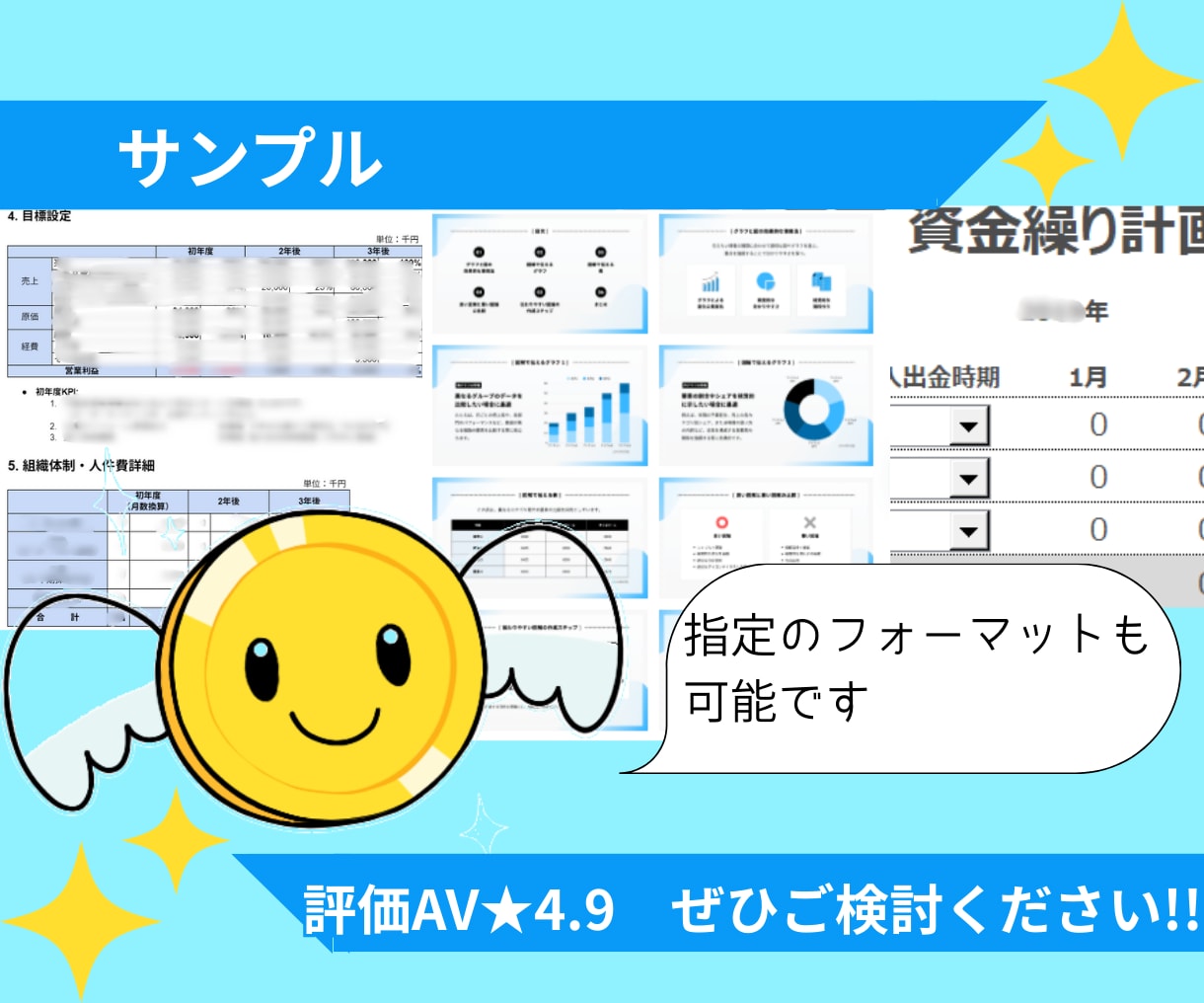 ミッション加速！事業計画書・経営計画書を作成します 融資・社内どちらか選択！現役高級会計事務所職員作成！ イメージ5