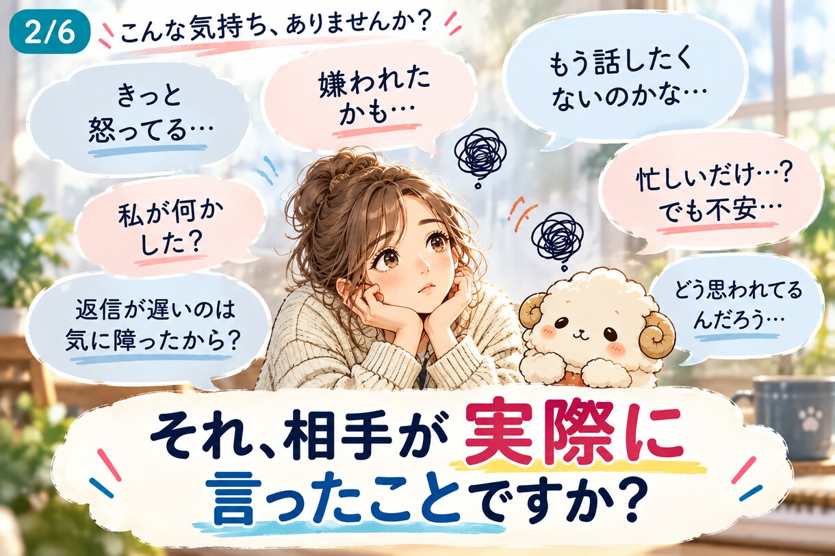 どうせ理解されない と諦める前に心を整理します その「きっと」は事実ですか？想像ですか？ イメージ4